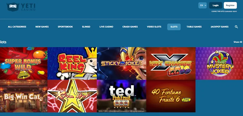 Yeti Casino Slots screenshot
