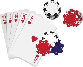 Royal Flush and Poker Chips