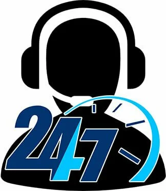 24/7 Customer Service Agent Silhouette