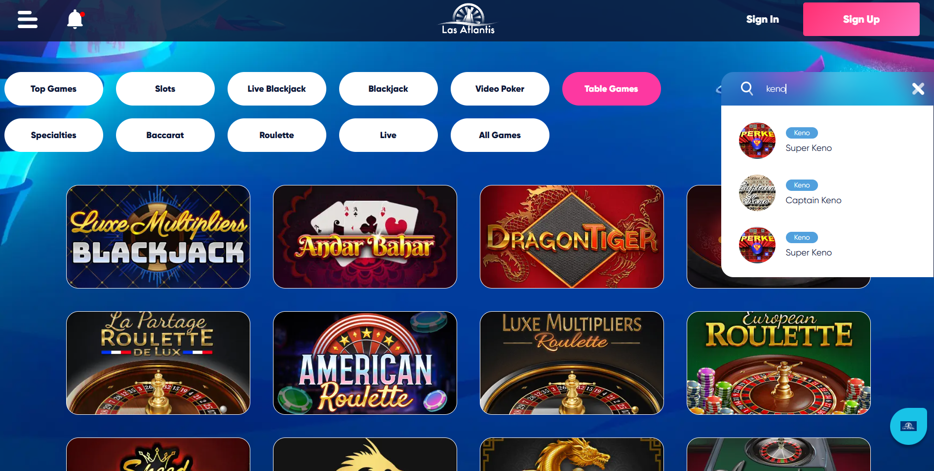 Las Atlantis Home Page